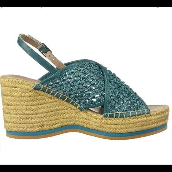 COPY - New Donald Pliner Lotti wedge raffia sandals 8.5 - Picture 3 of 10